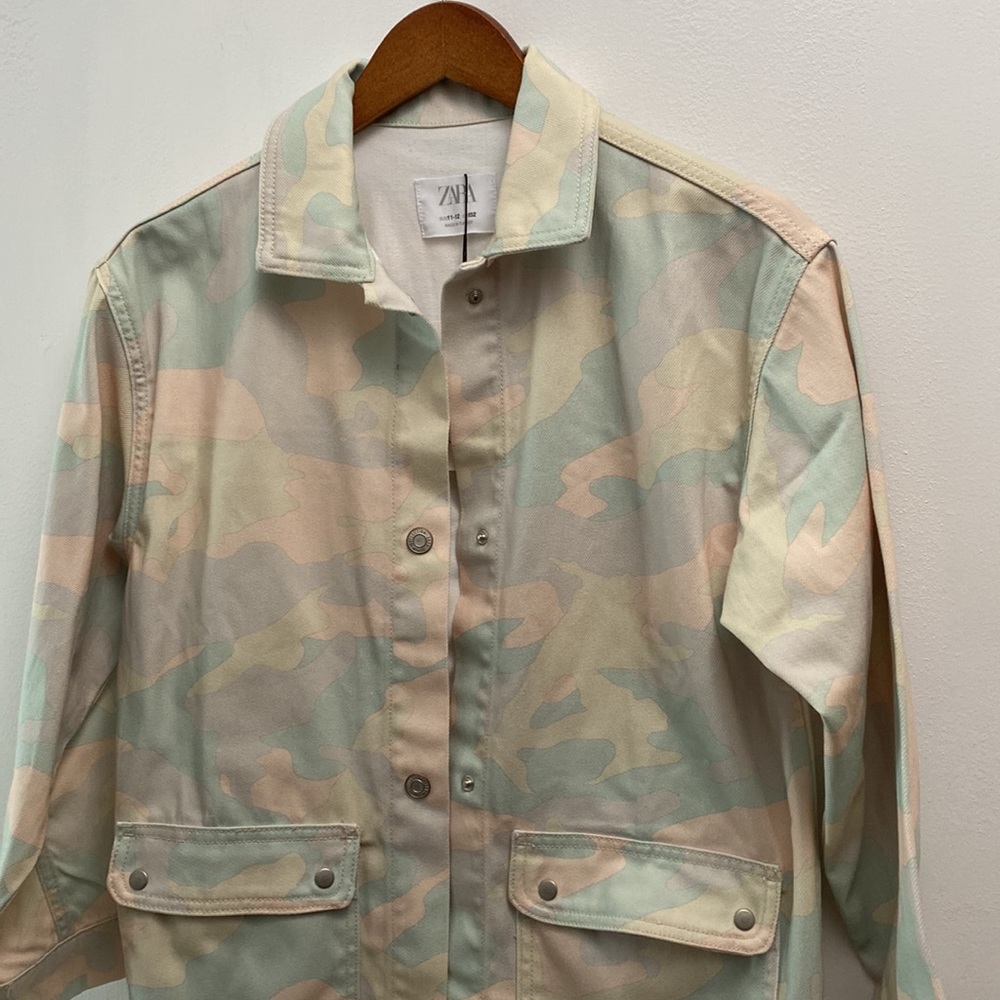 NWT Zara Printed Denim Nordic Jacket, Size 11-12 - Picture 5 of 15